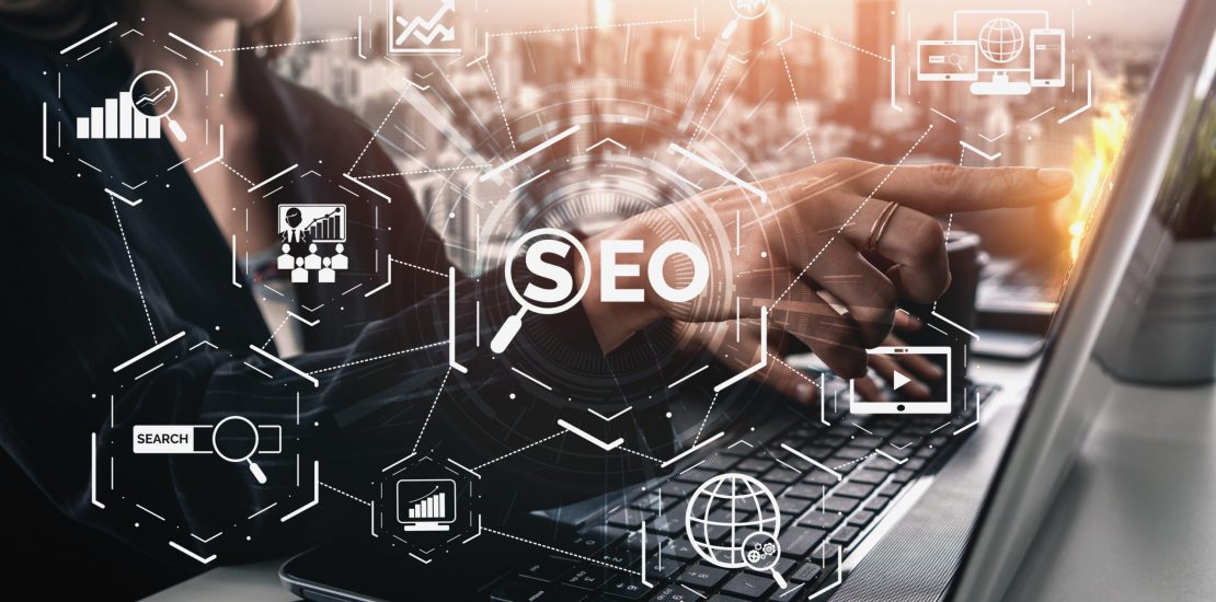 Developer working on Houston SEO services at a digital agency office