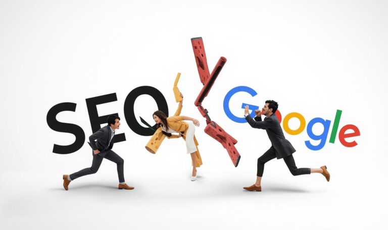 SEO vs Google Ads strategy comparison illustration